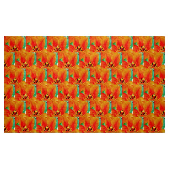 Orange Tulip Stoff (Fat Quarter (45,7 x 55,9 cm))