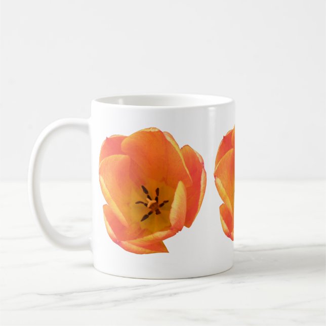 Orange Tulip Tasse (Links)