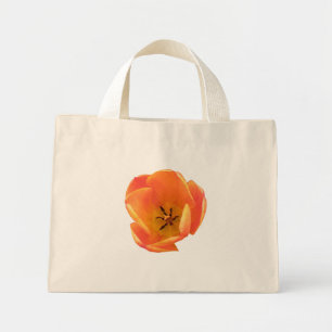 Orange Tulip Tiny Tote Bag Mini Stoffbeutel