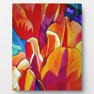 Orange Tulips Aquarellmalerei Blume Fotoplatte