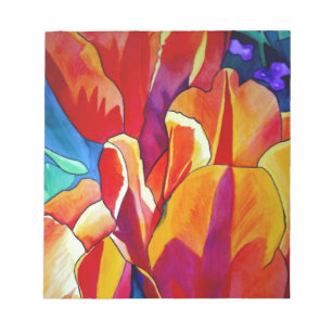 Orange Tulips Aquarellmalerei Blume Notizblock