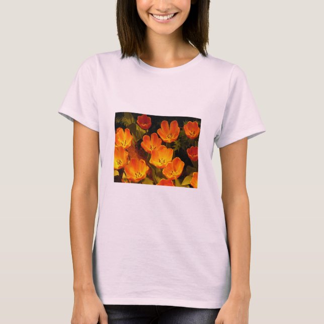 Orange Tulips T-Shirt (Vorderseite)