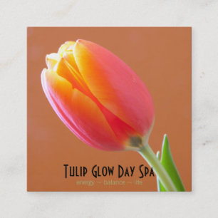 Orange Tulpe-Nahaufnahme-Foto-Termin Terminkarte
