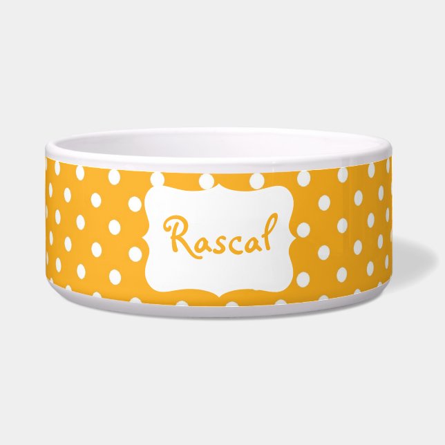 Orange Tupfenpastellschüssel Napf (Vorderseite)