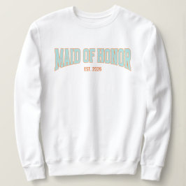 Orange + Türkis Faux Glitter Varsity TRAUZEUGIN  Sweatshirt