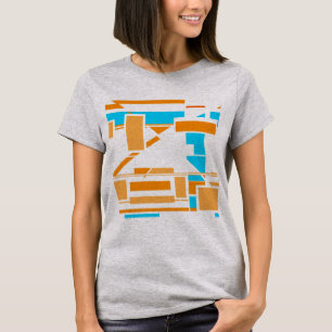 Orange Turquoise Südwestkunst Inspiriert Abstrakt T-Shirt