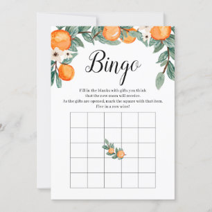 Orange Twin Baby Showroom Bingo Game Einladung