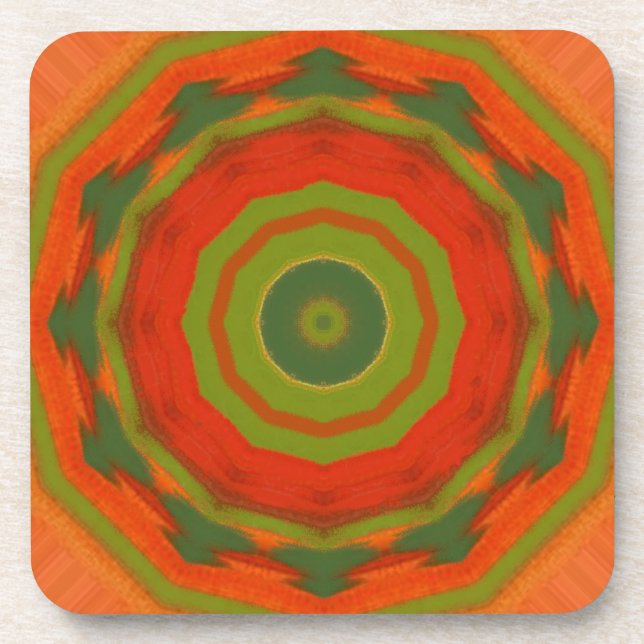 Orange Twirl Getränkeuntersetzer (Vorderseite)