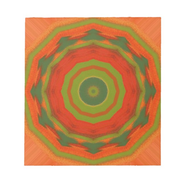 Orange Twirl Notizblock (Vorderseite)