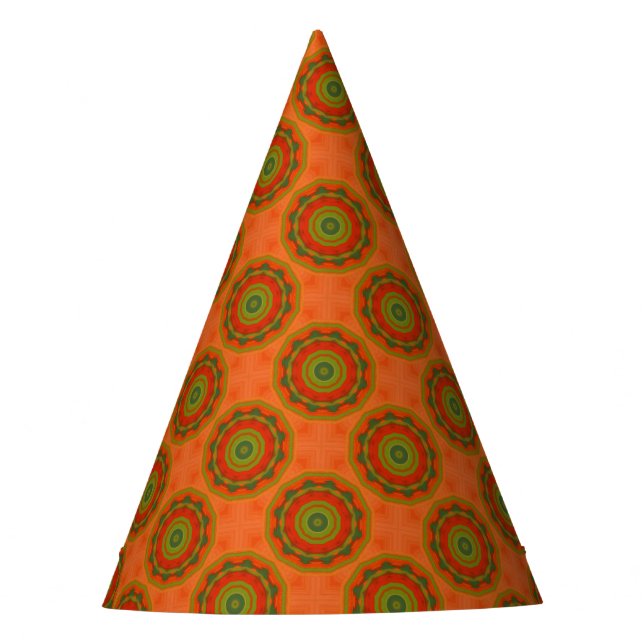 Orange Twirl Partyhütchen (Vorderseite)