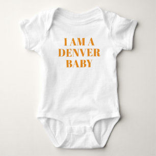 Orange Typografie Denver Baby Clothing Strampler