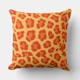 Orange u. gelber Leopard-Druck Kissen