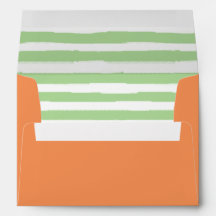 Orange u. grünen Sie | Striped Zwischenlage