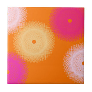 orange u. rosa Popfarbe Fliese