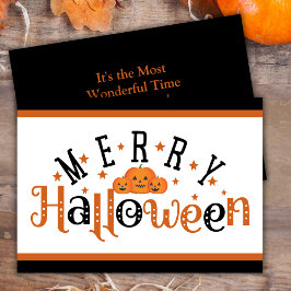 Orange und Black Festive MerHalloween Custom Feiertagskarte