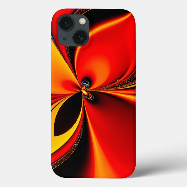 Orange- und Black-Flavor-Fraktal Case-Mate iPhone Hülle (Rückseite)