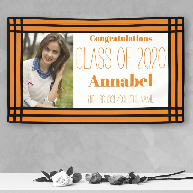 Orange und Black One Foto Geometric Grad Banner (Von Creator hochgeladen)