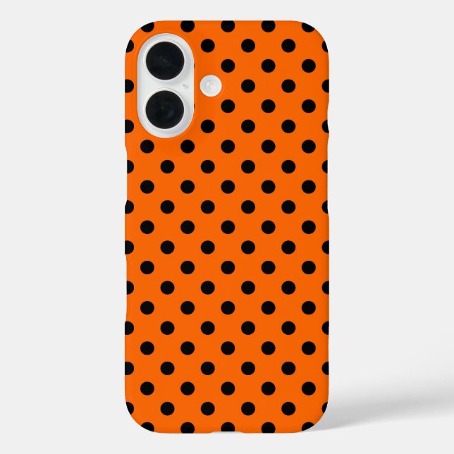 Orange und Black Polka Dots Case-Mate iPhone Hülle (Rückseite)