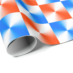 Orange und Blau Geschenkpapier