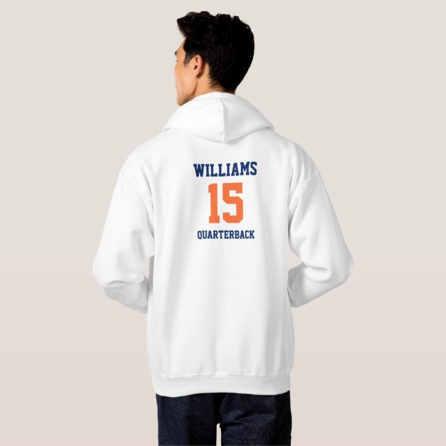Orange und Blau Hoodie (Schwarz voll)