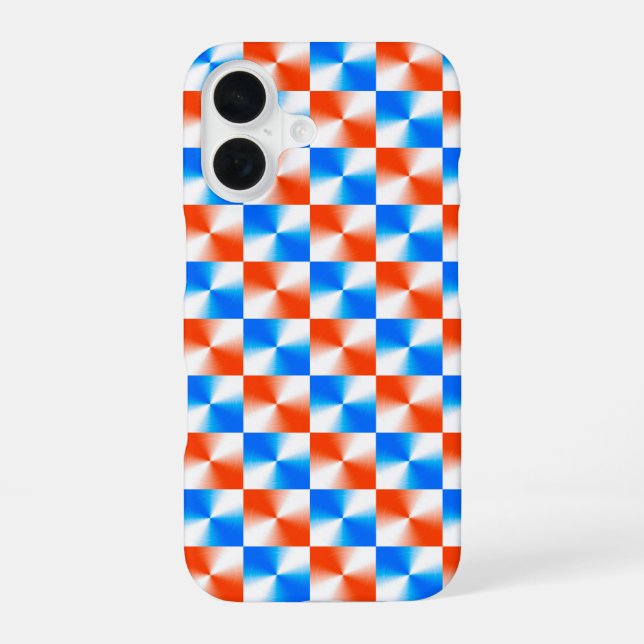 Orange und Blau iPhone 16 Hülle (Rückseite)