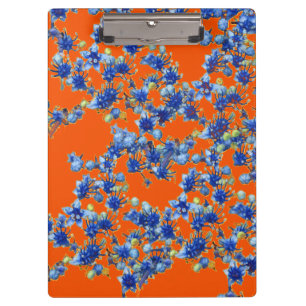 orange und blau klemmbrett