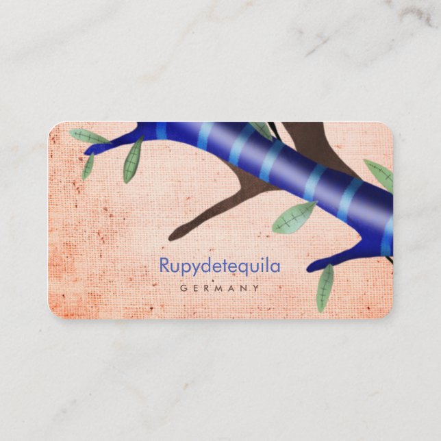 Orange und Blau Visitenkarte (Rückseite)