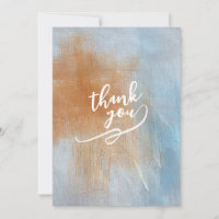 Orange und Blaue Abstrakte Dankeskarten