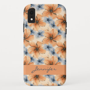 Orange und blaue Blumen Case-Mate iPhone Hülle