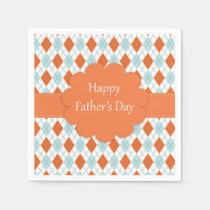 Orange und blaue der Vatertags-Servietten Serviette