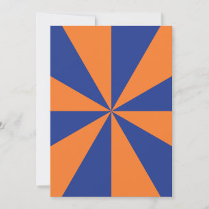 Orange und blaue Sternenexplosion Einladung