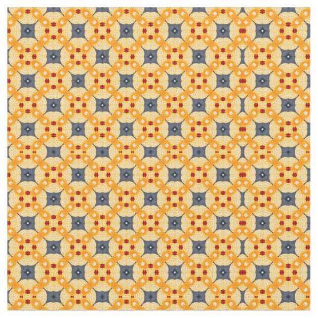 Orange- und Blaugeometrie Stoff (Nahaufnahme)