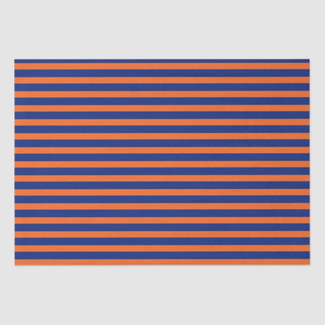 Orange und Blaustreifen Seidenpapier (Vorderseite)