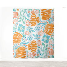 Orange und Blue Boho Floral