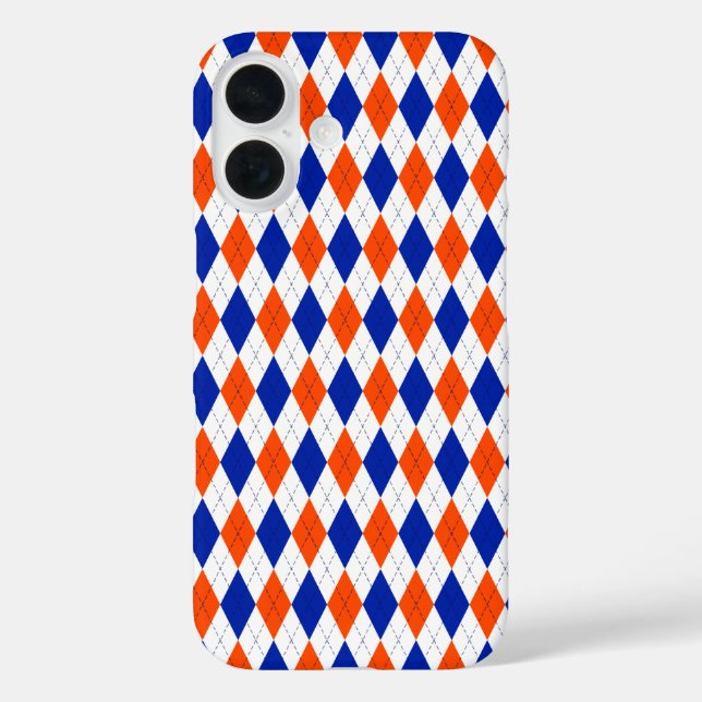 Orange und Blue Diamond Raute Case-Mate iPhone Hülle (Rückseite)