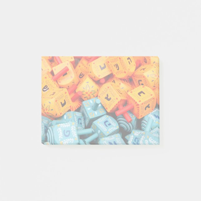 Orange und Blue Dreidels Post-it Klebezettel (Vorderseite)