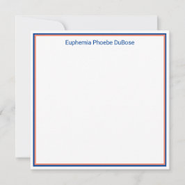 Orange und Blue Elegante Square Flat Dankeskarte