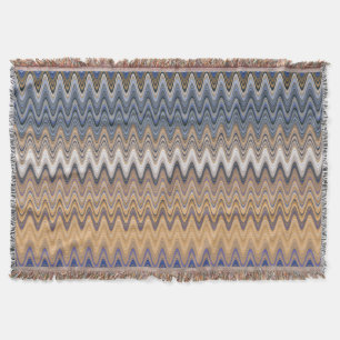 Orange und Blue Multi Color Wavy Muster Decke