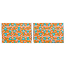 Orange und Blue Seamless Geometric Muster