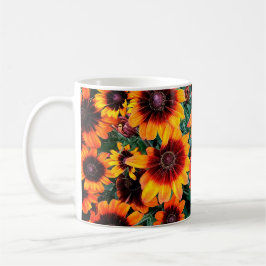 Orange und braune Blume Kaffeetasse
