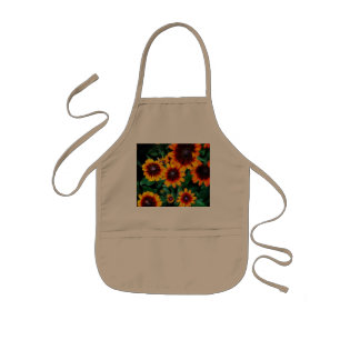 Orange und braune Blume Kinderschürze