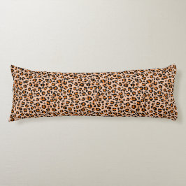 Orange- und Brauner Leopardenprint Seitenschläferkissen