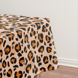 Orange- und Brauntigerdruck Tischdecke