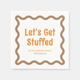 Orange und Brown lassen uns einen gestopften Wavy- Serviette