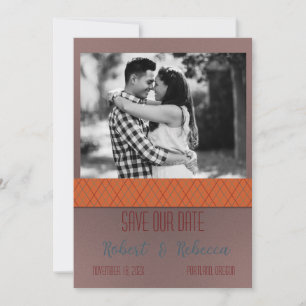 Orange und Brown Save the Date