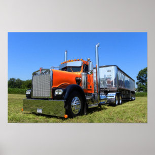 Orange und Chrome Poster