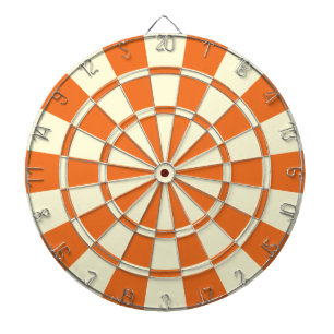 Orange- und cremefarbene Beige-Farbe Dartscheibe