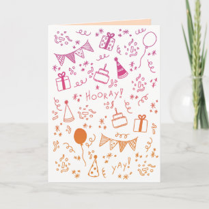 Orange und Fuschia Celebration Card Karte