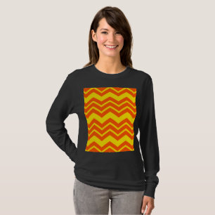 Orange- und Gelb-Chevron-Musterdesign  T-Shirt