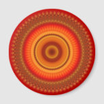 Orange und Gelb Mandala Magnet<br><div class="desc">Dieses farbenfrohe Mandala-Design entstand aus einem wunderschönen gelben und orangefarbenen Hochzeitsbukett von celeste@khoncepts.com</div>